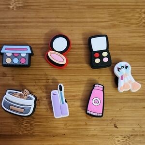 Colorful Makeup-Themed Shoe Charms